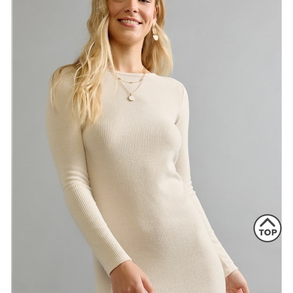 NWT Francesca’s Sandy Crewneck Rib Knit Midi Dress - Picture 3 of 5